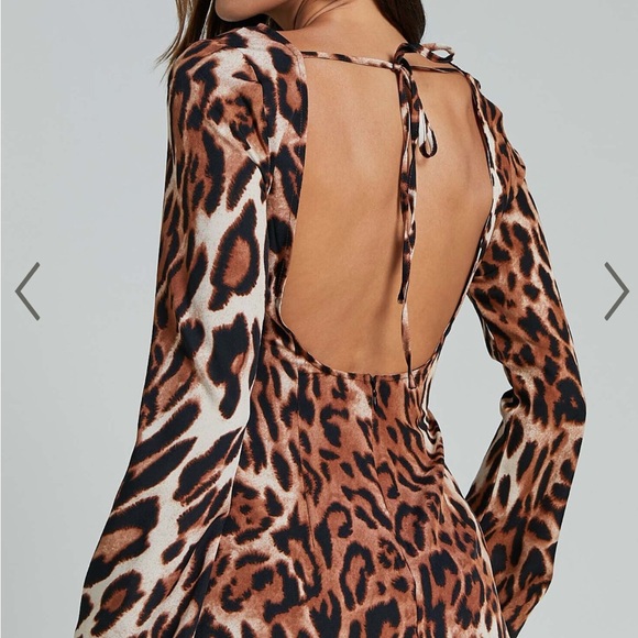 Lioness Black and Brown Mini Dress Sleek and Stylish - Picture 3 of 3